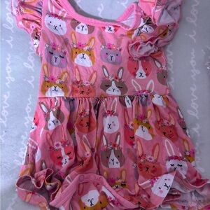 Little sleepies boho bunnies twirl dress